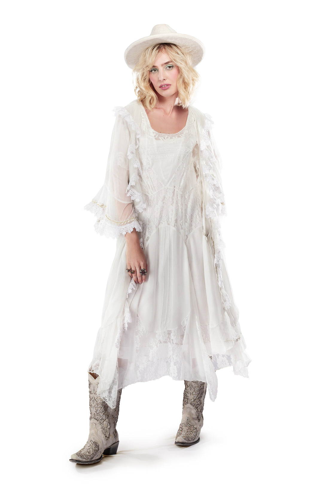 Seraphina Western Style Duster in Ivory by Nataya