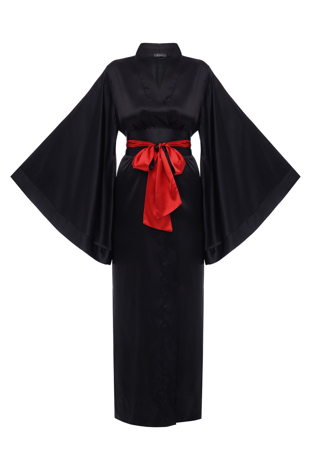 Kimono Silk Robe in Black