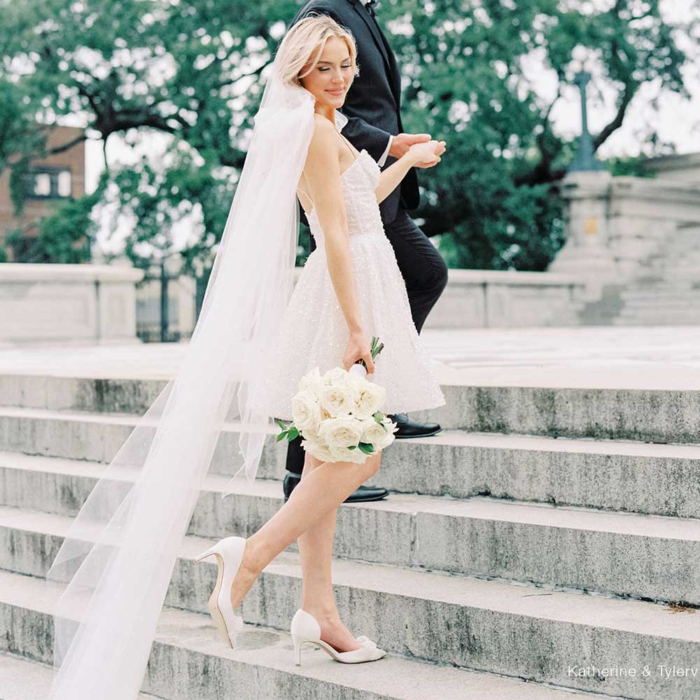 Dorothy Wedding Heels with Bow in Ivory