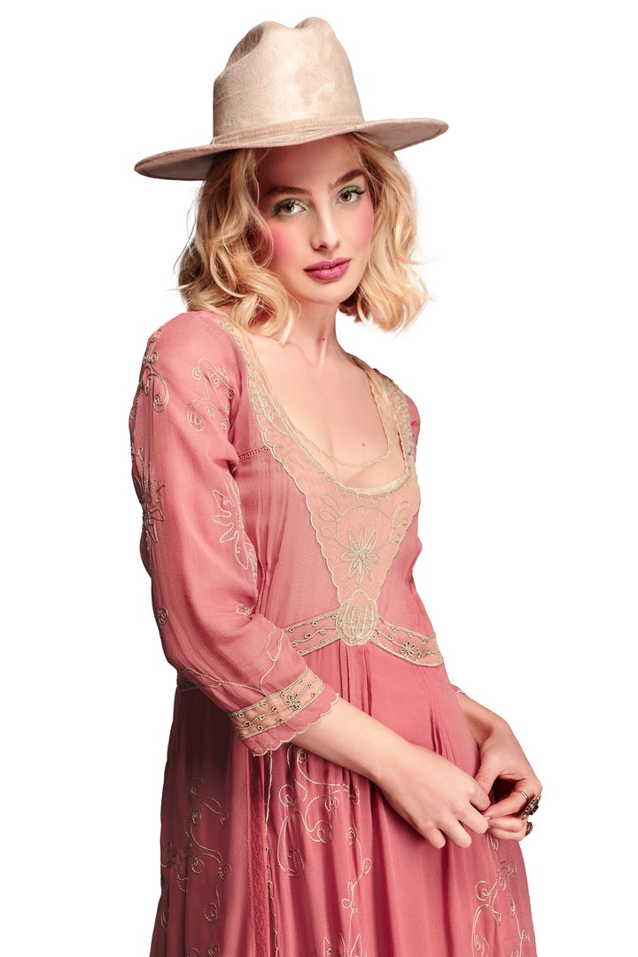 Edith Cowgirl Wedding Dress in Pink-Beige by Nataya