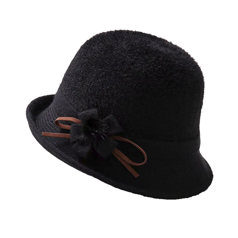 Evelyn 1920s Vintage Style Cloche Hat in Black