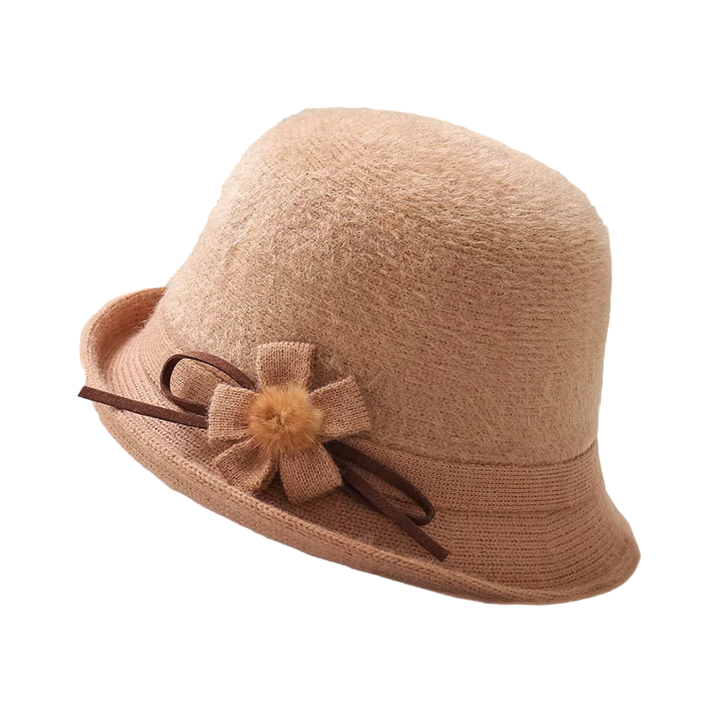 Evelyn 1920s Vintage Style Cloche Hat in Camel