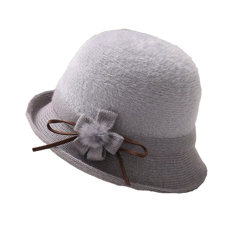 Evelyn 1920s Vintage Style Cloche Hat in Light Grey