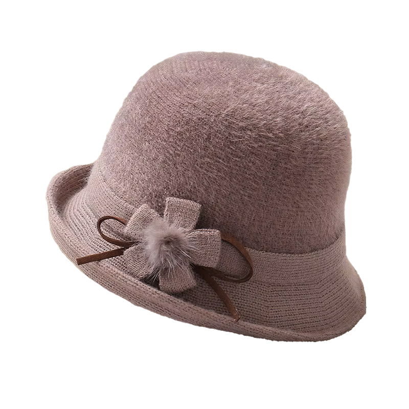 Evelyn 1920s Vintage Style Cloche Hat in Pale Mauve