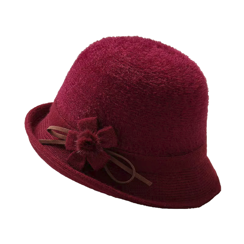 Evelyn 1920s Vintage Style Cloche Hat in Wine Red