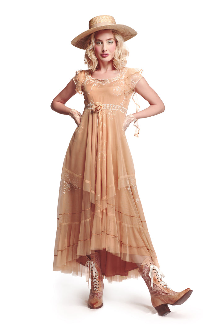 Savannah Western Wedding Dress in Gold by Nataya