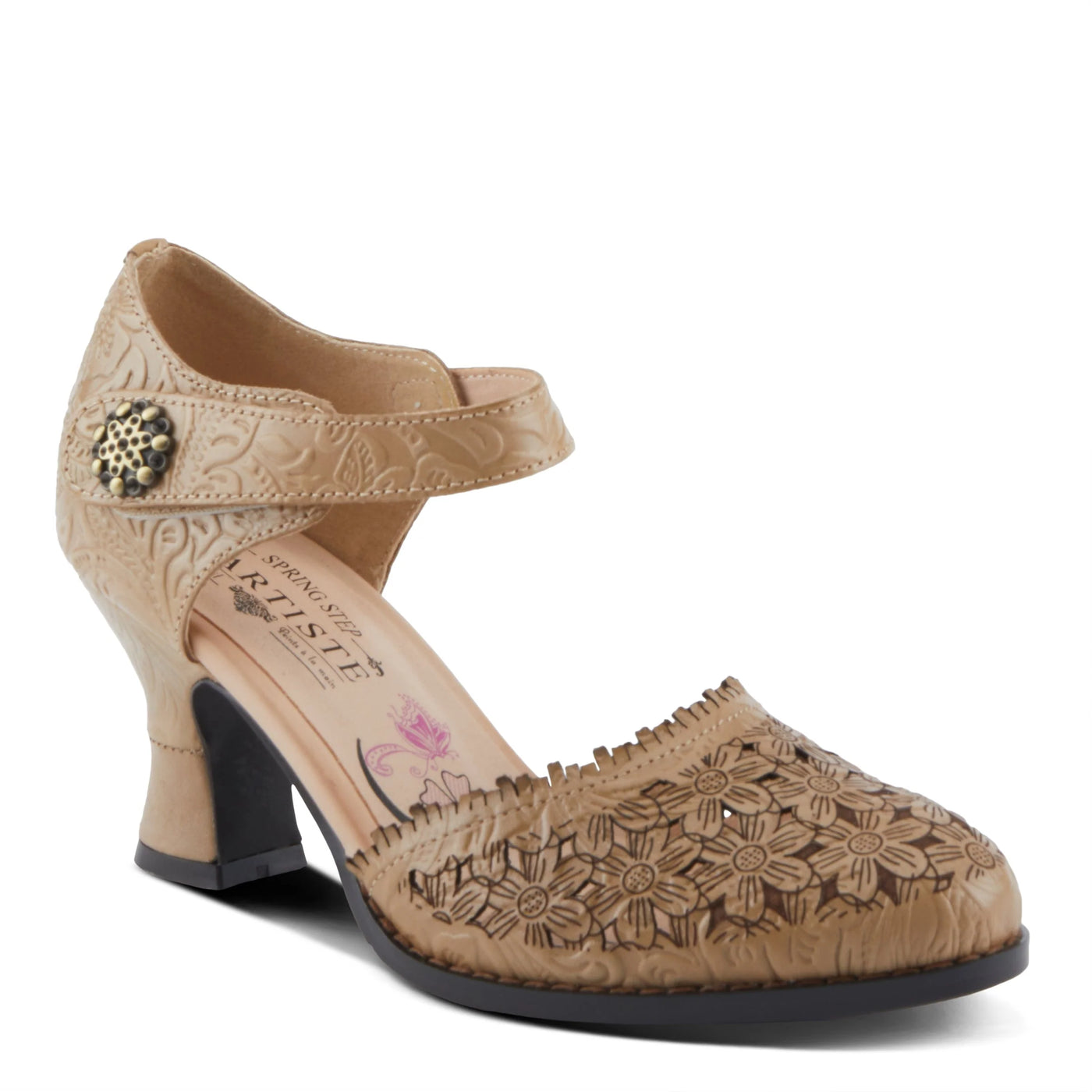 Visionary Ankle Strap Shoe in Beige