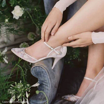 Viola 1920s Wedding Shoes in Ivory