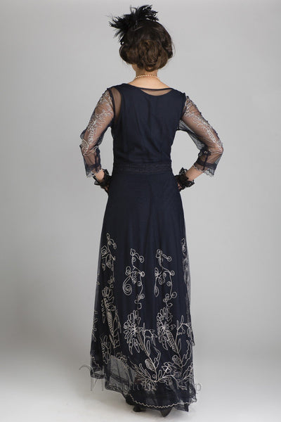 Downton Abbey Tea Party Gown in Sapphire by Nataya