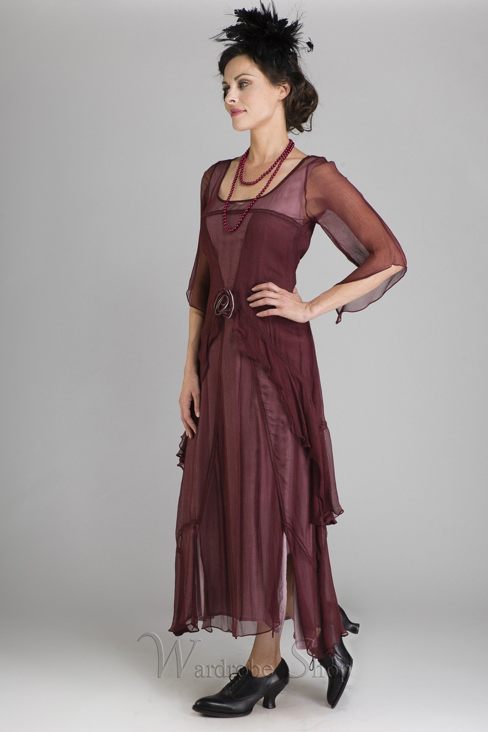 Great Gatsby Party Dress in Garnet by Nataya - SOLD OUT