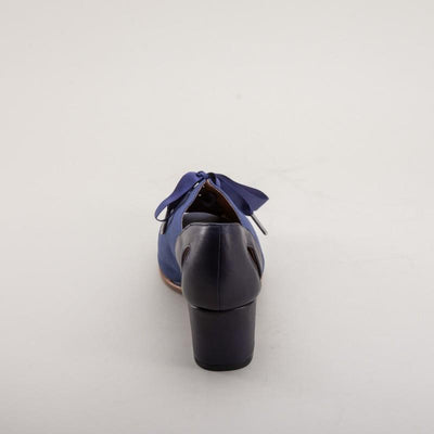 Daphne Retro Wedge Sandals in Navy - SOLD OUT