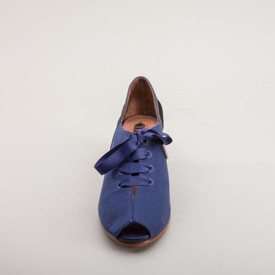 Daphne Retro Wedge Sandals in Navy - SOLD OUT