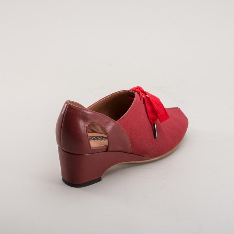 Daphne Retro Wedge Sandals in Red - SOLD OUT