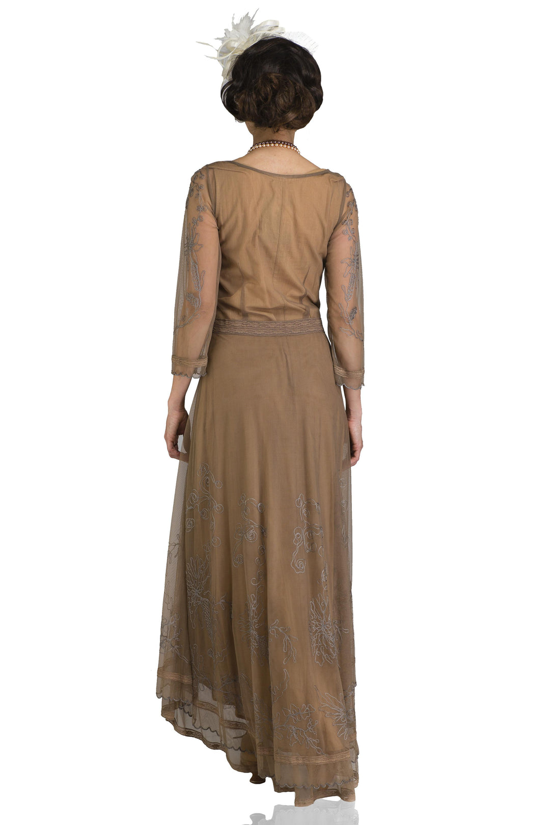 Downton Abbey Tea Party Gown 40163 in Antique Silver by Nataya