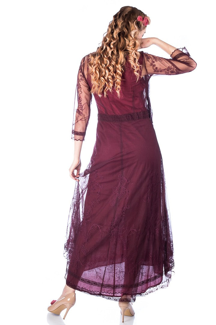 Downton Abbey Tea Party Gown 40163 in Ruby by Nataya