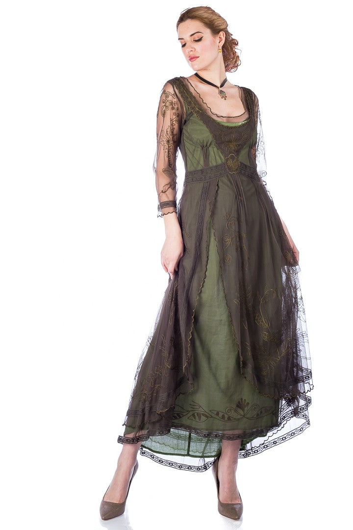 Downton Abbey Tea Party Gown 40163 in Emerald by Nataya