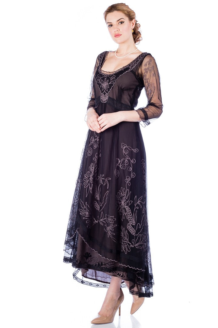 Downton Abbey Tea Party Gown 40163 in Black Coco by Nataya