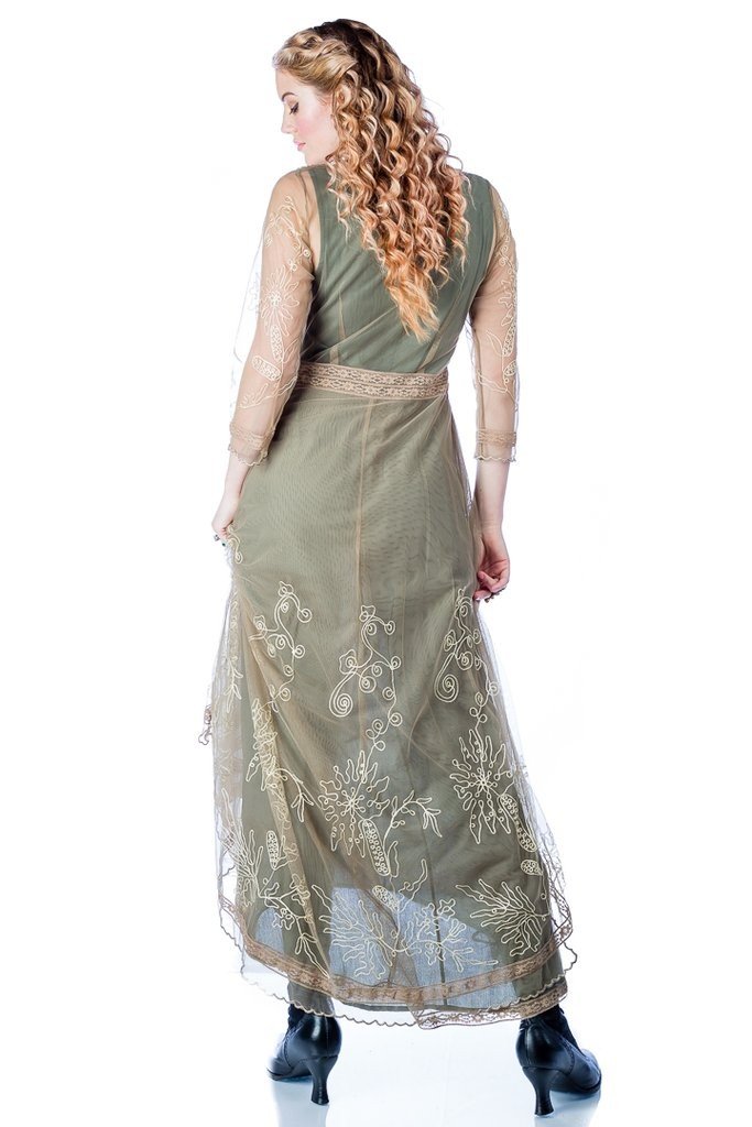 Downton Abbey Tea Party Gown 40163 in Sage by Nataya