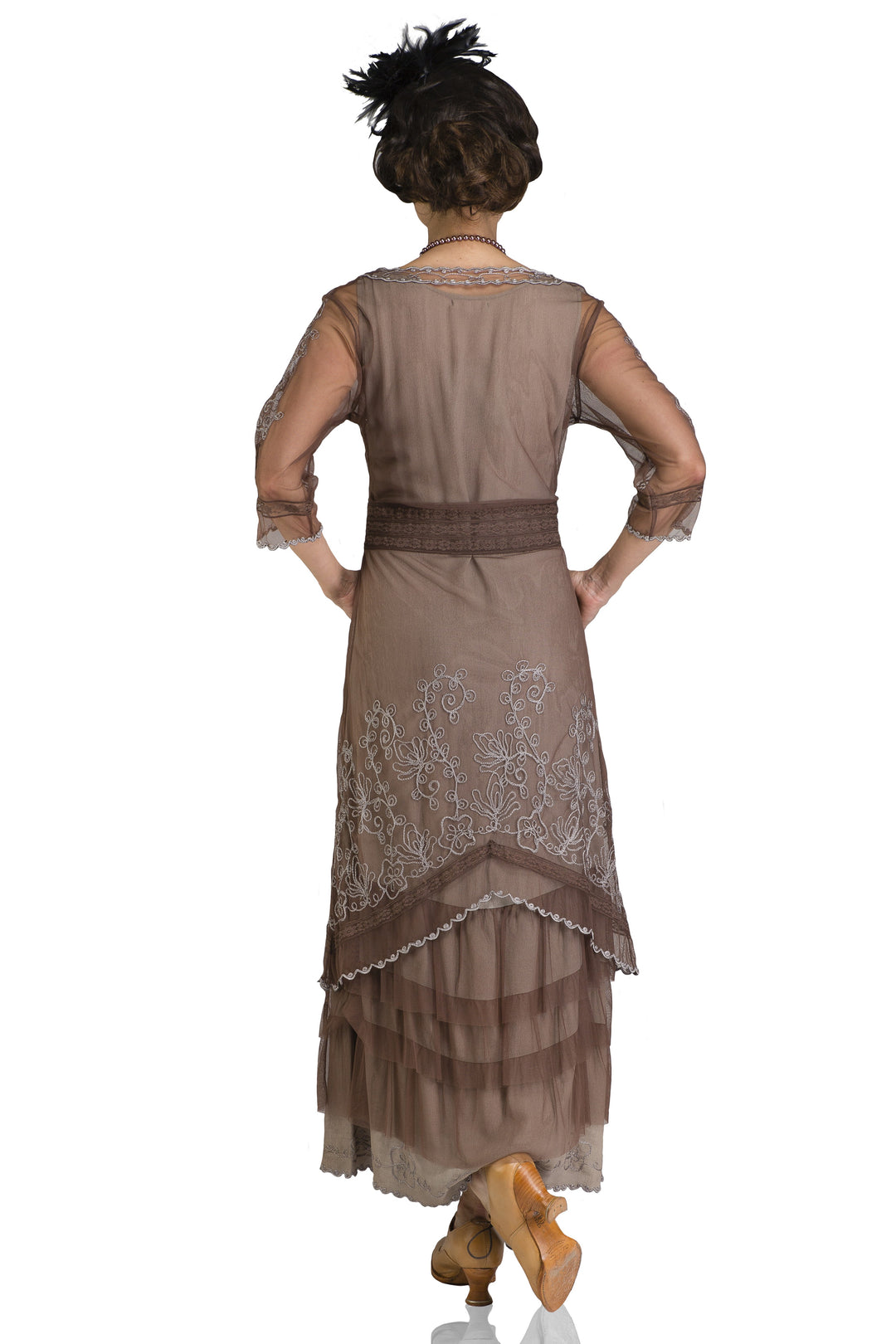 Titanic Tea Party Dress in Ash-Chocolate by Nataya