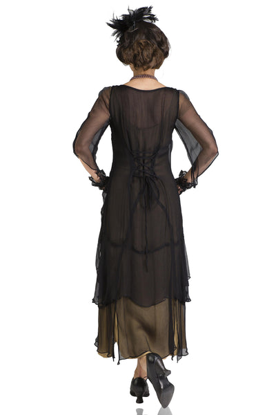 Great Gatsby Party Dress in Black Gold by Nataya