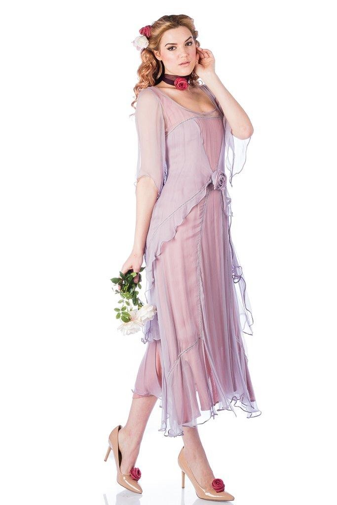 10709 Great Gatsby Party Dress in Mauve by Nataya