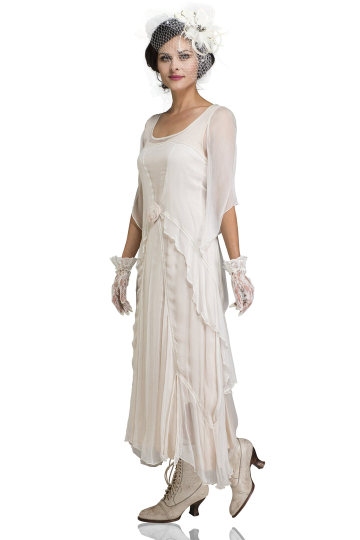 10709 Great Gatsby Party Dress in Ivory by Nataya