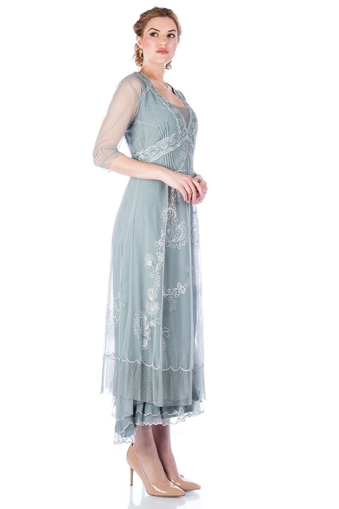 Vintage Titanic Style Dress in Aqua by Nataya