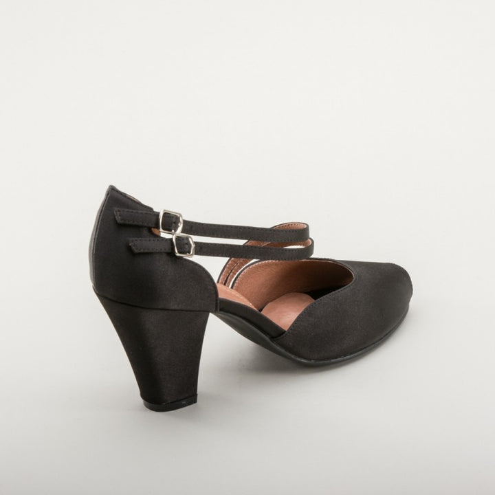 Zella 1940s Duo-Strap Sandals in Black