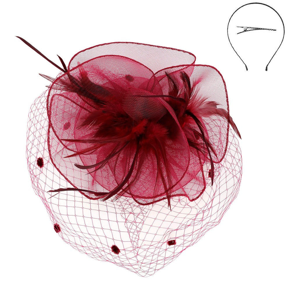 20s-party-net-fascinator-in-burgundy