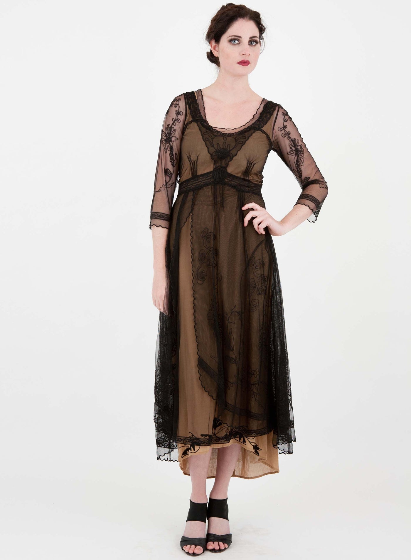 Downton Abbey Tea Party Gown in Black by Nataya