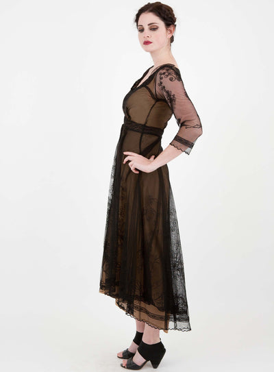 Downton Abbey Tea Party Gown in Black by Nataya