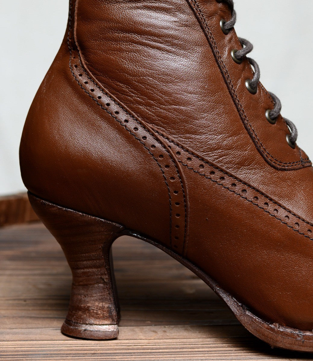 Vintage Brown Lace Up Boots – Chamra Handcrafted