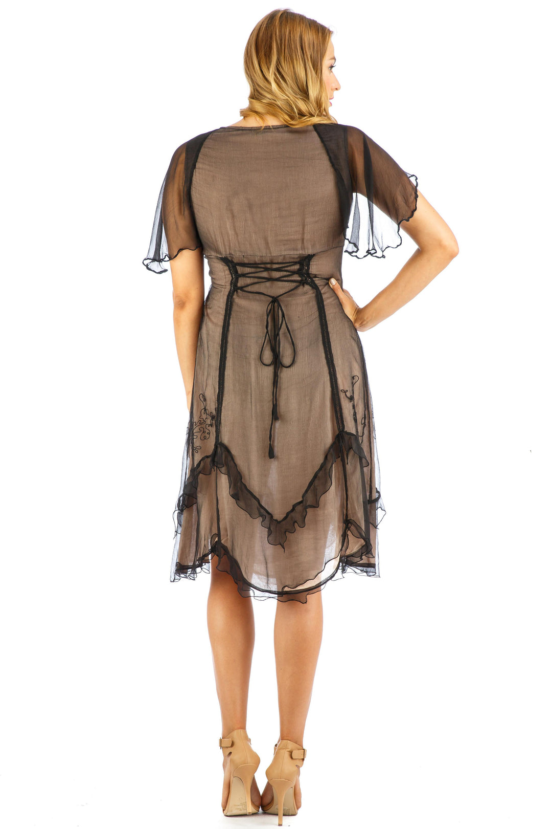 Jacqueline Vintage Style Party Dress in Onyx by Nataya