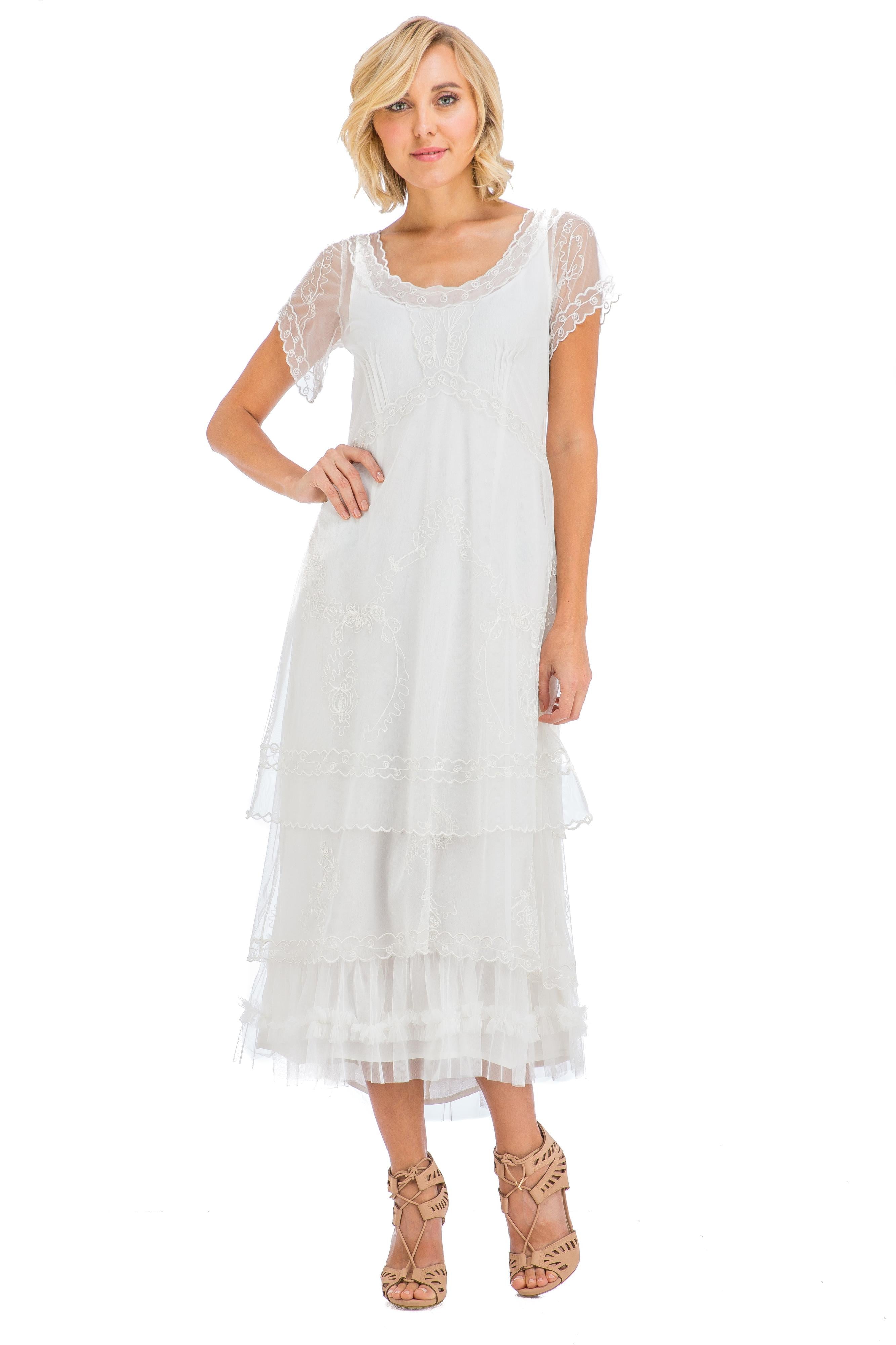 Arrianna CL-169 Vintage Style Party Dress in Ivory by Nataya – WardrobeShop