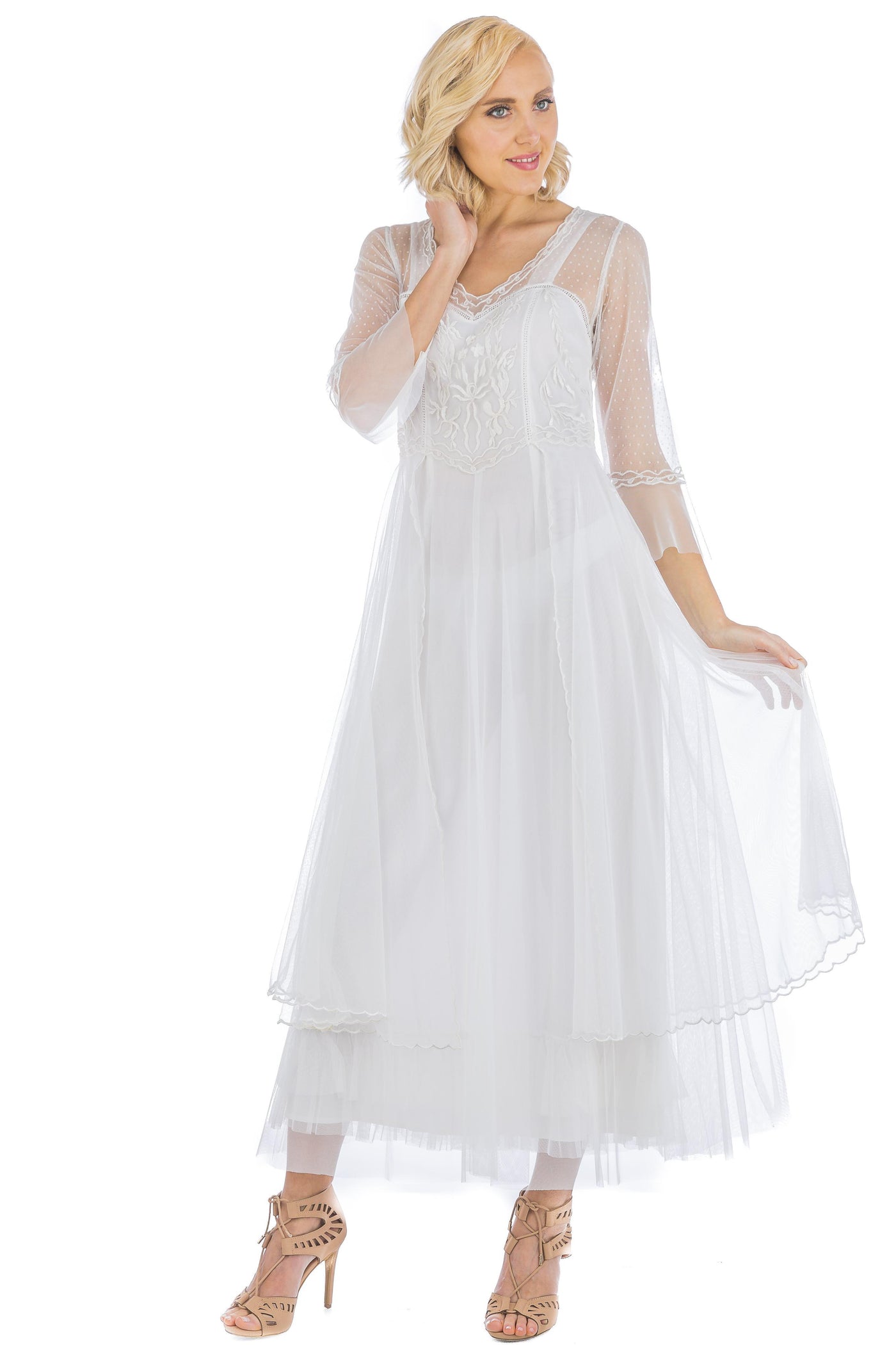 Vivian CL-075 Vintage Style Wedding Gown in Ivory by Nataya – WardrobeShop