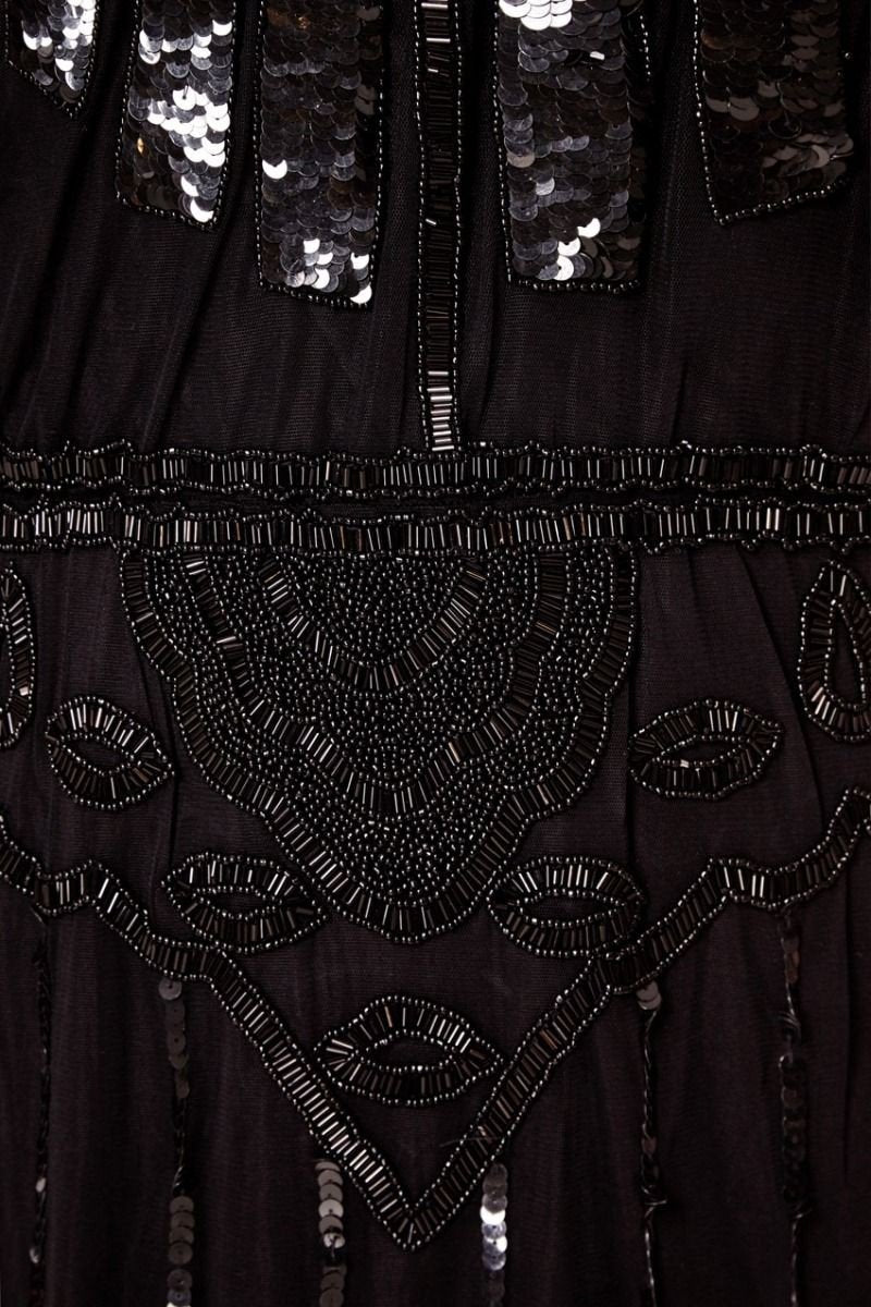 Gatsby Style Maxi Dress in Black – WardrobeShop