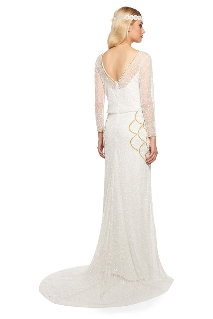 Great Gatsby Wedding Gown in White Gold - SOLD OUT