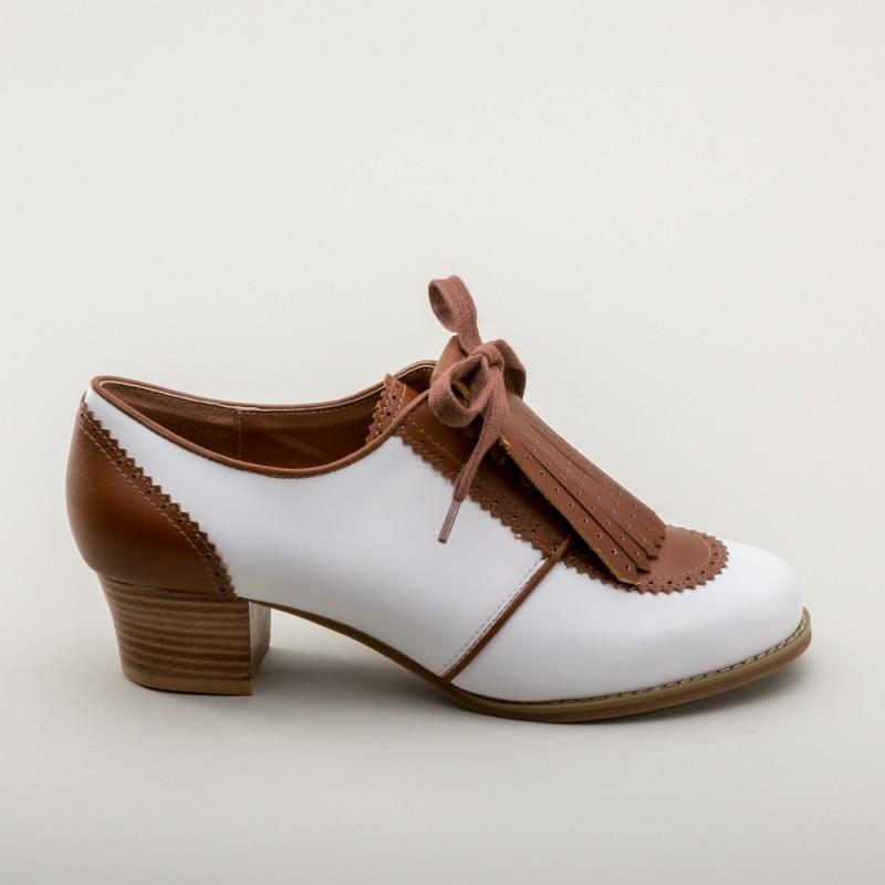 Hepburn 1940s Golf Shoes in Brown-White - SOLD OUT