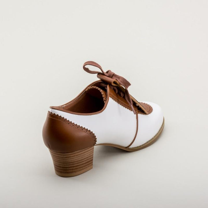 Hepburn 1940s Golf Shoes in Brown-White - SOLD OUT