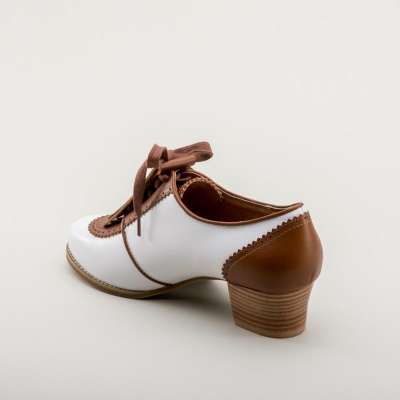 Hepburn 1940s Golf Shoes in Brown-White - SOLD OUT