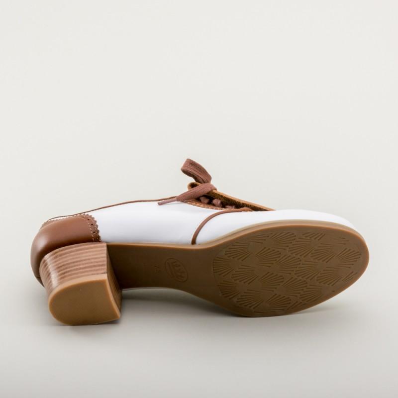 Hepburn 1940s Golf Shoes in Brown-White - SOLD OUT