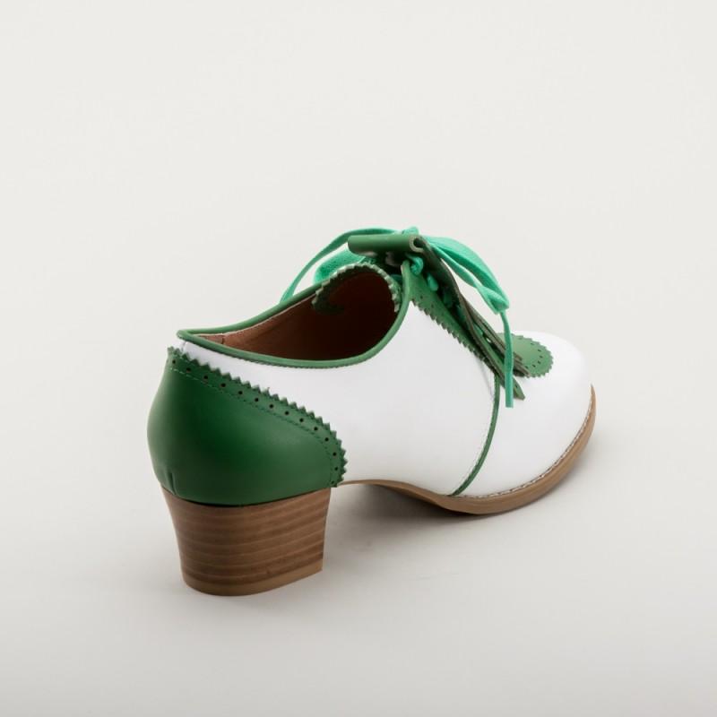 Hepburn 1940s Golf Shoes in Green-White - SOLD OUT