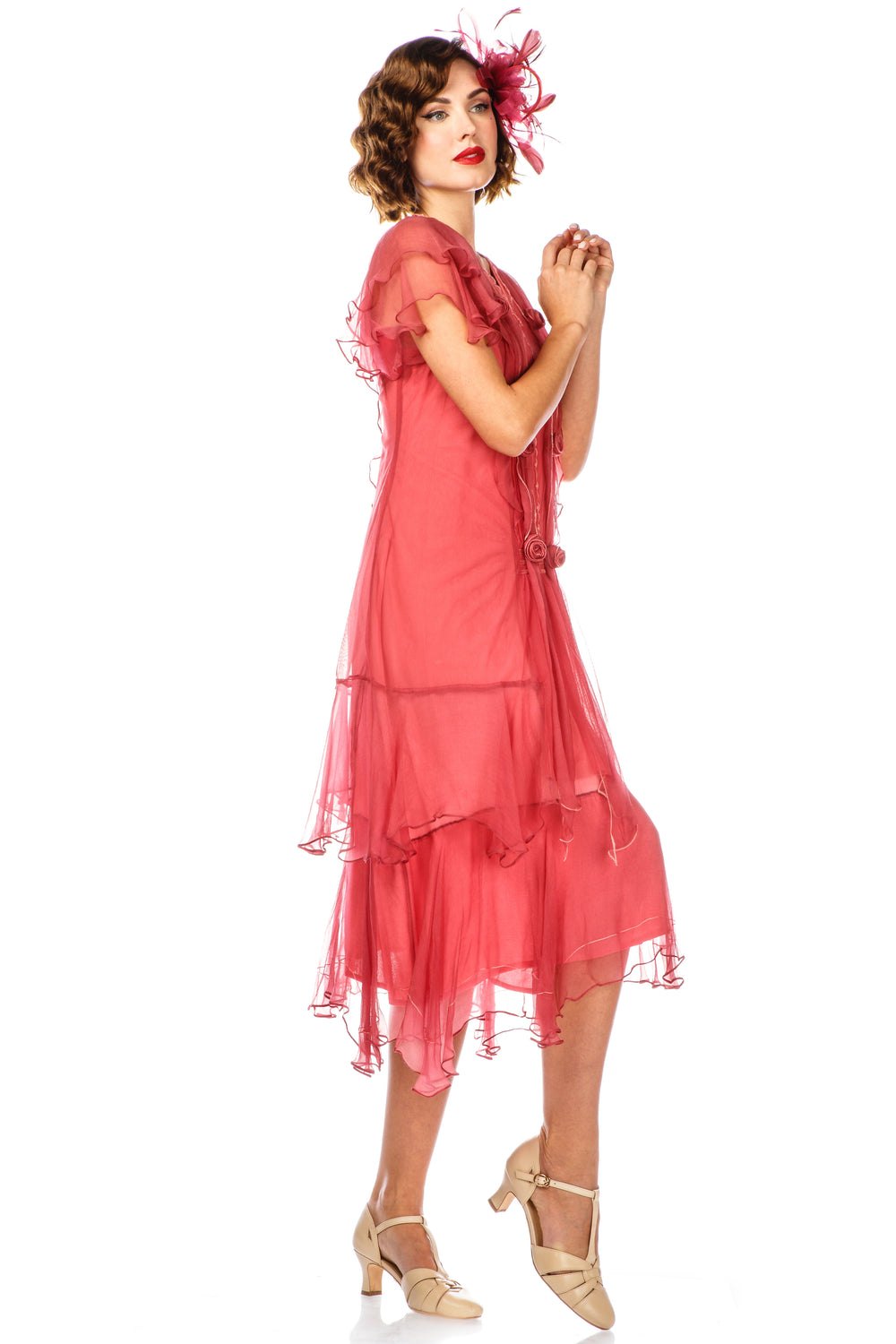 1920s Style Dress 40833 in Rose by Nataya