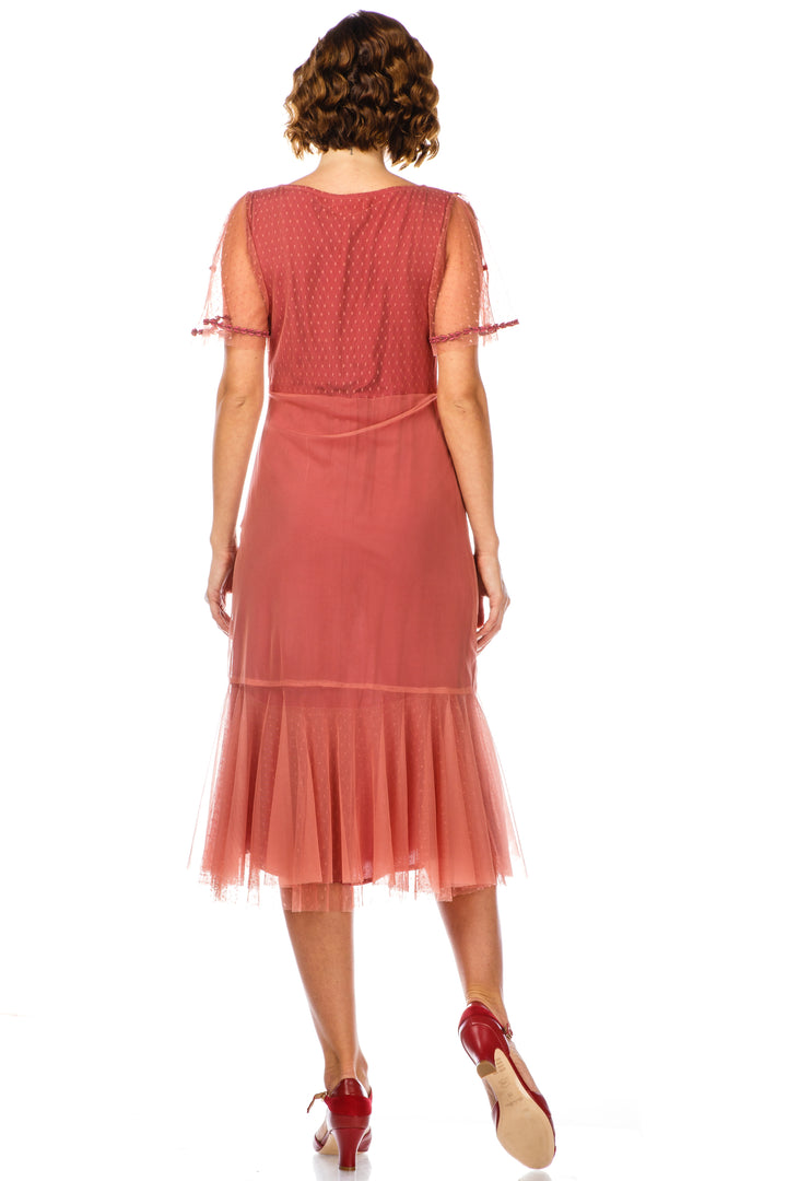 1920s Flapper Style Dress 40834 in Rose by Nataya