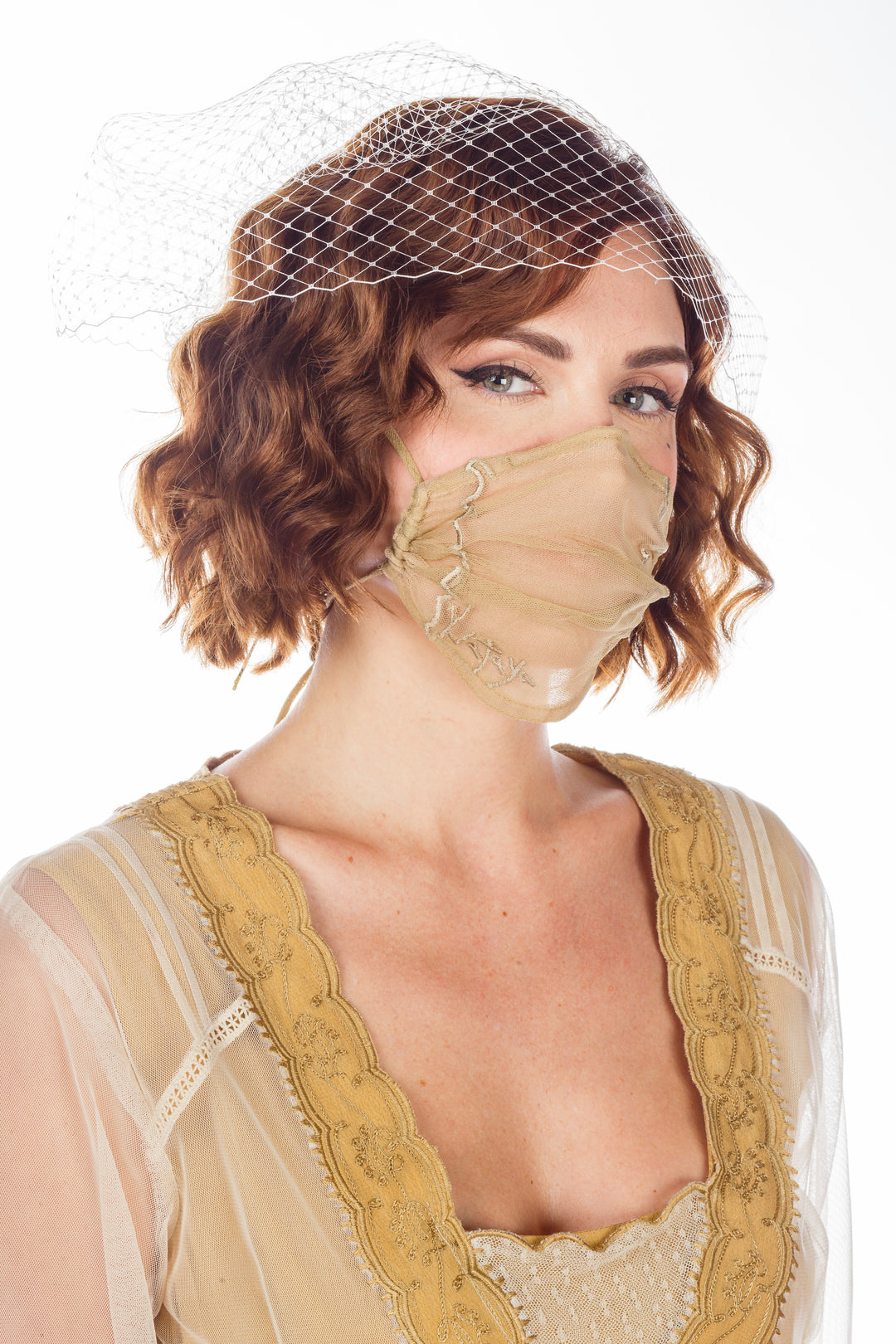 Breathable Dressy Face Mask in Gold by Nataya