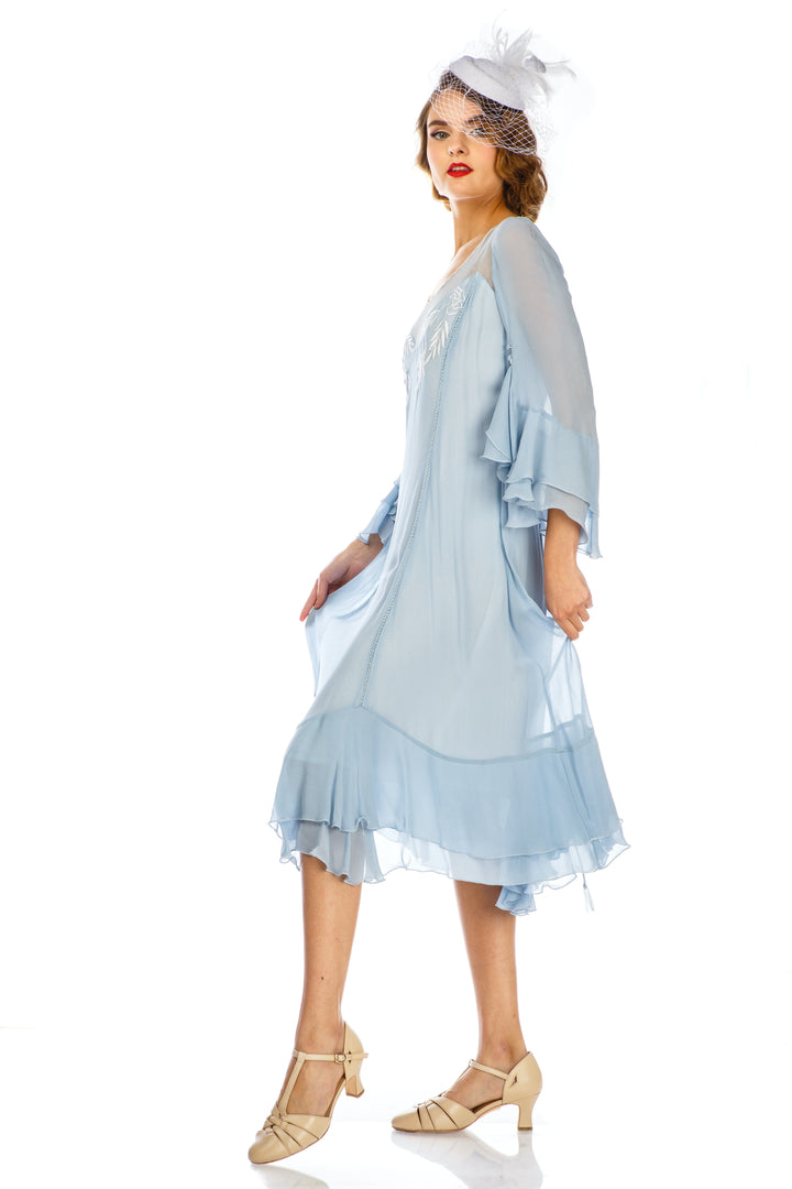 Vintage Inspired Sky Blue Dress by Nataya