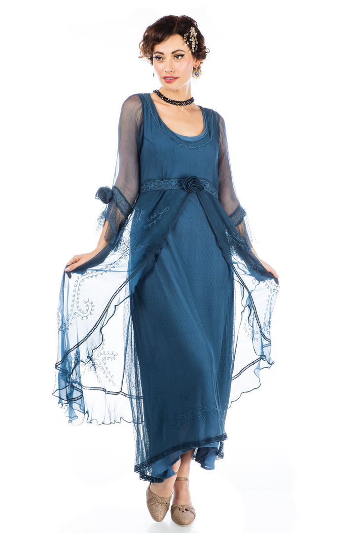 Dafna Bridgerton Inspired Dress 40836 in Lapis Blue by Nataya