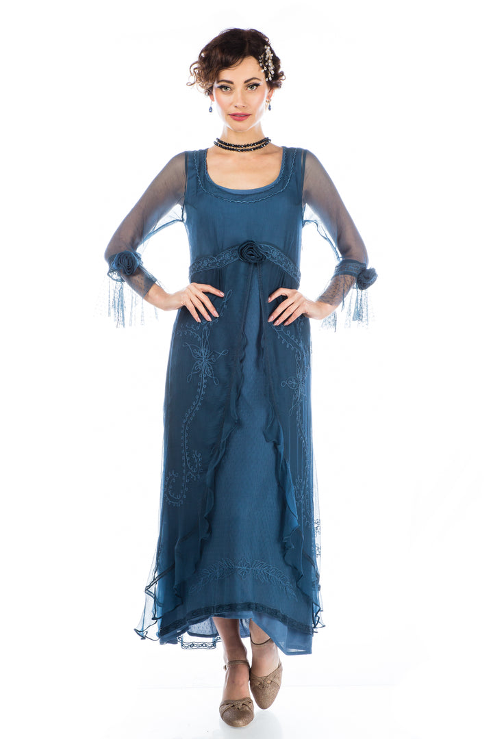 Dafna Bridgerton Inspired Dress 40836 in Lapis Blue by Nataya