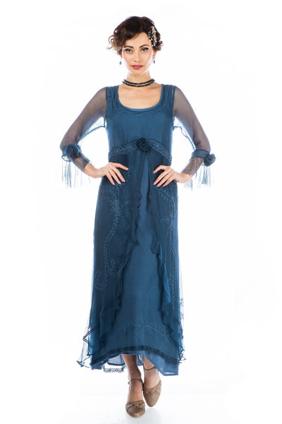 Dafna Bridgerton Inspired Dress in Lapis Blue by Nataya – WardrobeShop