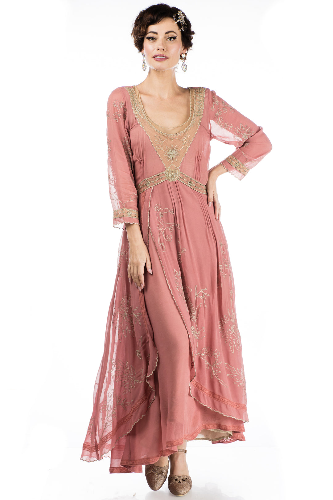 Edith-Downton-Abbey-Inspired-Dress-in-Pink-Beige-by-Nataya-main